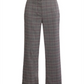 BCBGMAXAZRIA Women's Plaid Print Cropped Pants Black Size 6