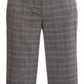 BCBGMAXAZRIA Women's Plaid Print Cropped Pants Black Size 6