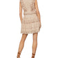 BCBGMAXAZRIA Women's Eyelet Ruffled Mini Dress Beige Size 0