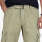 X-Ray Men's Belted Twill Tape Cargo Shorts Brown Size 34