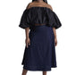 ELOQUII Women's Plus Size Denim A Line Skirt - 20, True Dark Rinse Denim
