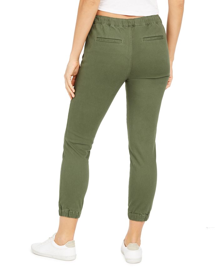 Rewash Junior's Cropped Pull On Joggers Green Size Small