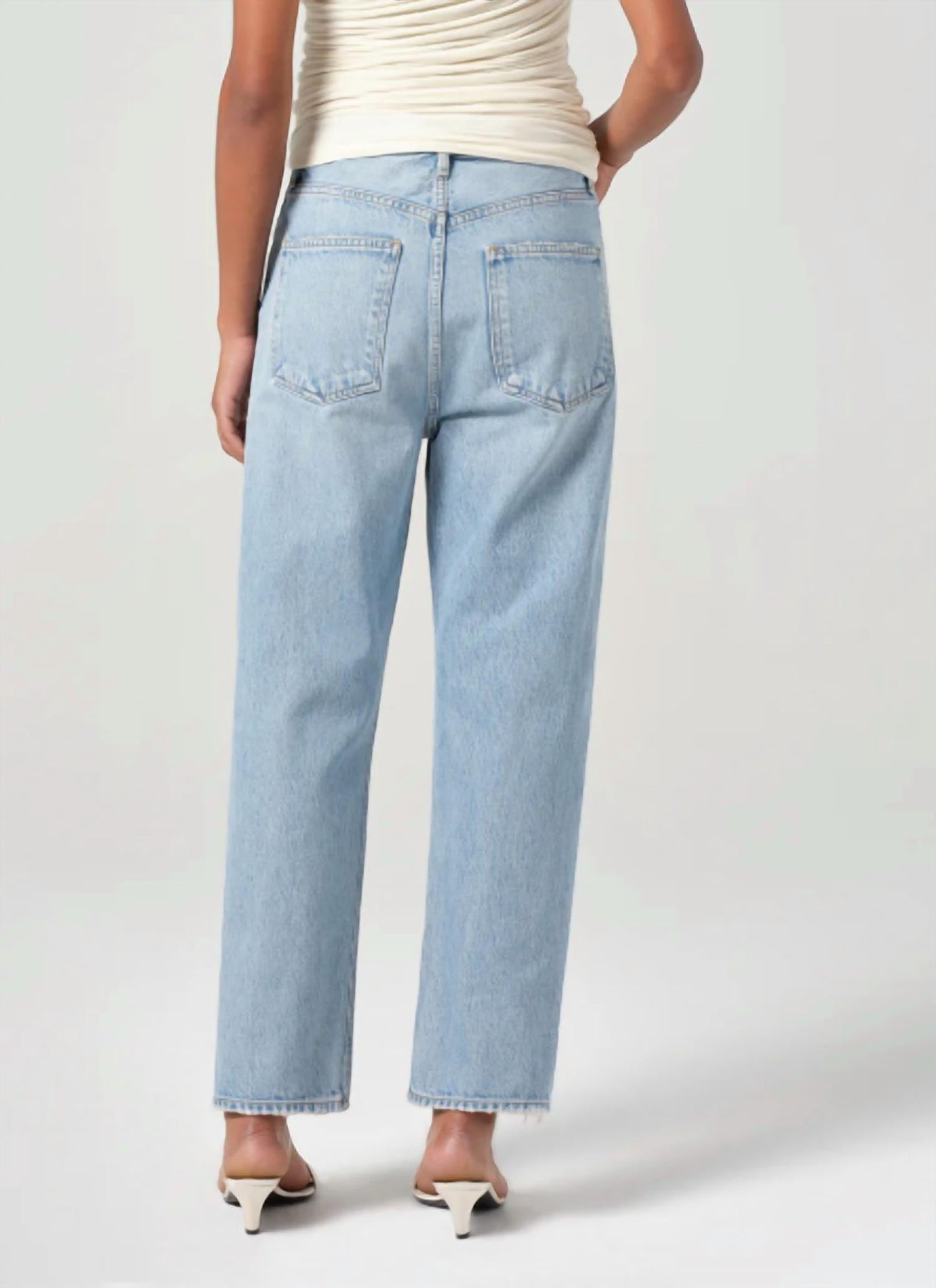 Agolde - 90's Crop Mid Rise Loose Straight Jeans