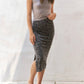 Trendsi - Jade By Jane Zebra Print Side Slit Midi Skirt