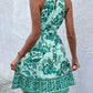 Trendsi - Printed Tie Waist Mini Dress