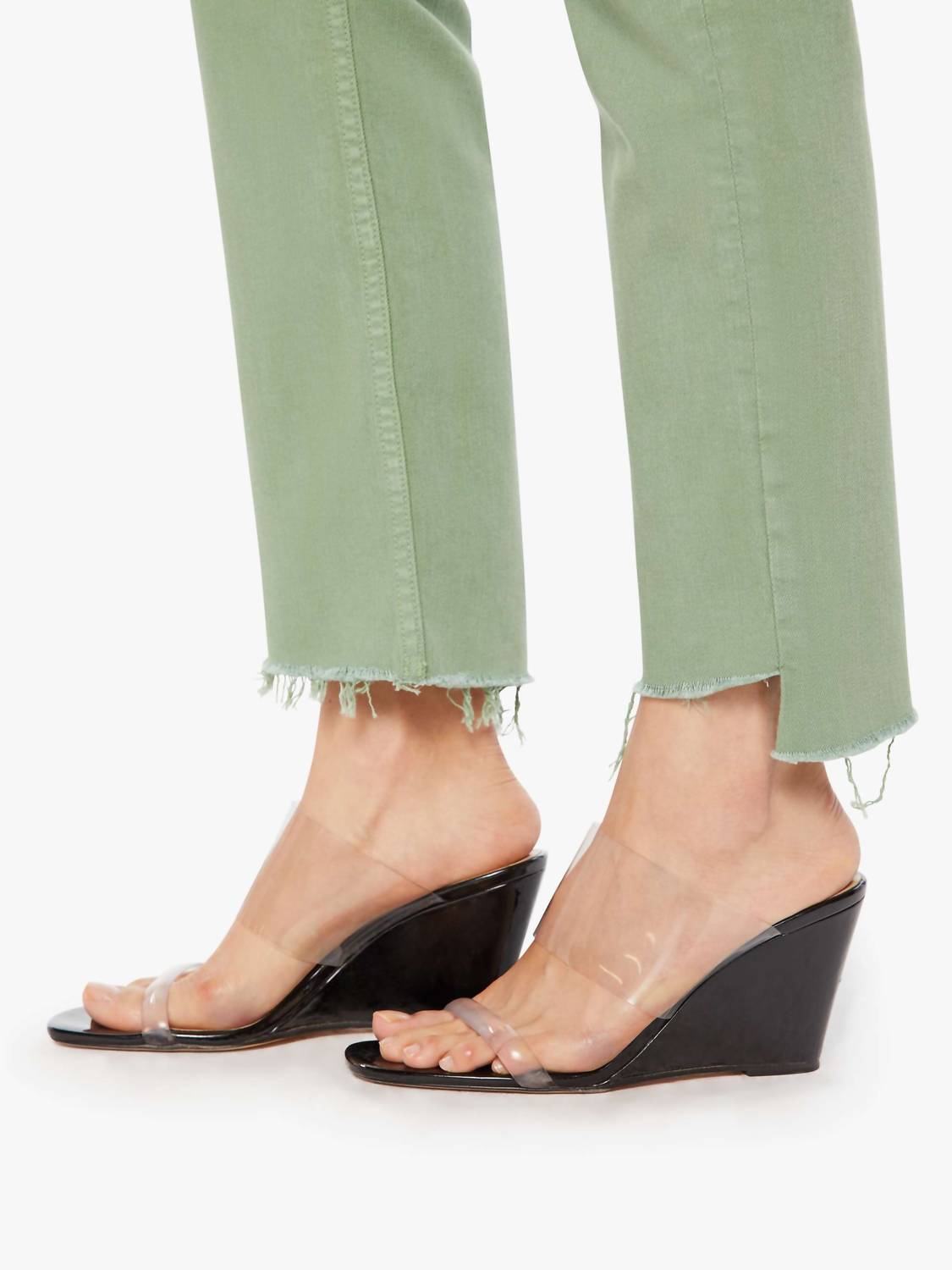 Mother - High Waisted Rider Ankle Fray Jeans