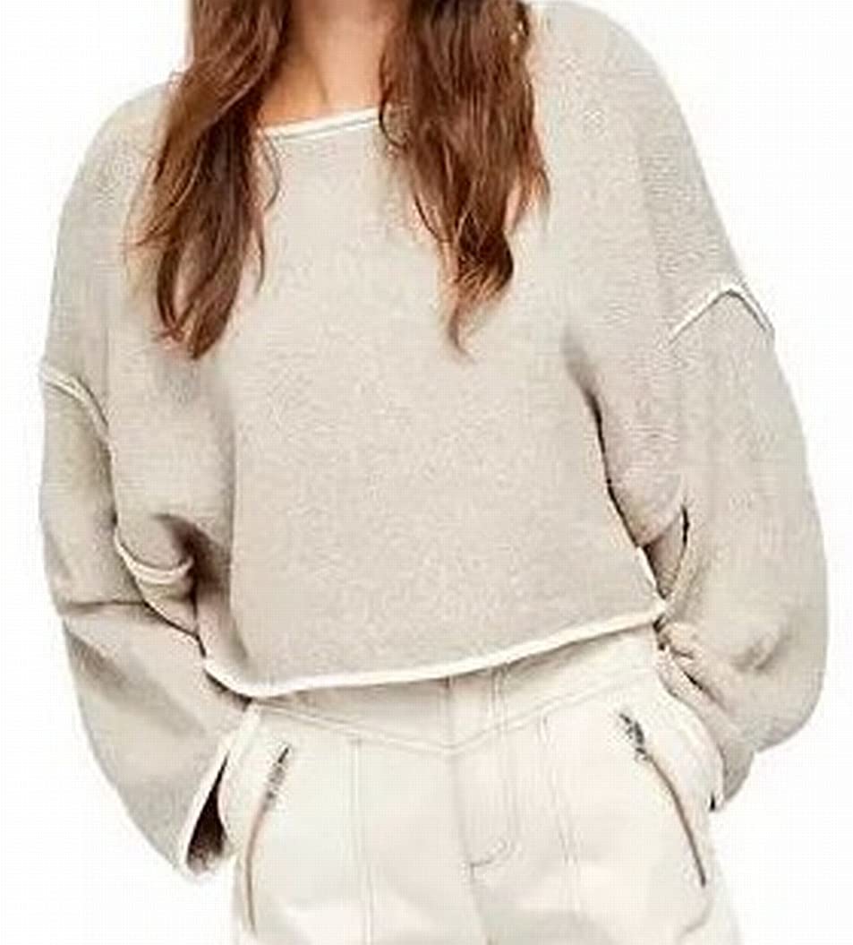 Free People Women's Bardot Sweater Grey - Size XS
