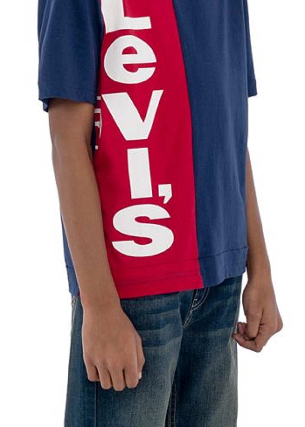 Levi's Toddler Boy's Colorblocked Vertical Logo T-Shirt Blue Size 2T
