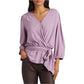 Lauren Ralph Lauren Women's Jersey Peplum Blouse Scottish Primrose Large
