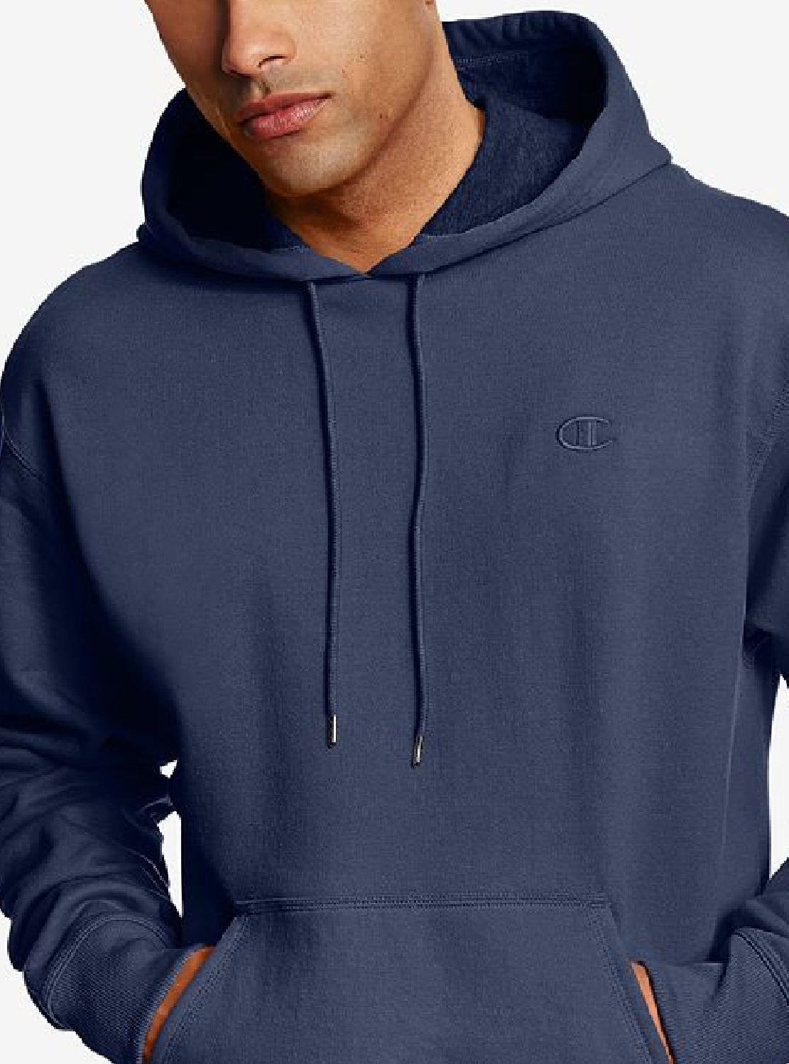 Champion Men's Powerblend Fleece Hoodie Blue Size Medium