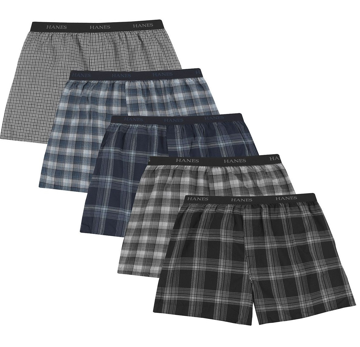 Hanes Men's 4 Pack + 1 Extra Bonus Pair Boxer Briefs Assorted Size Small