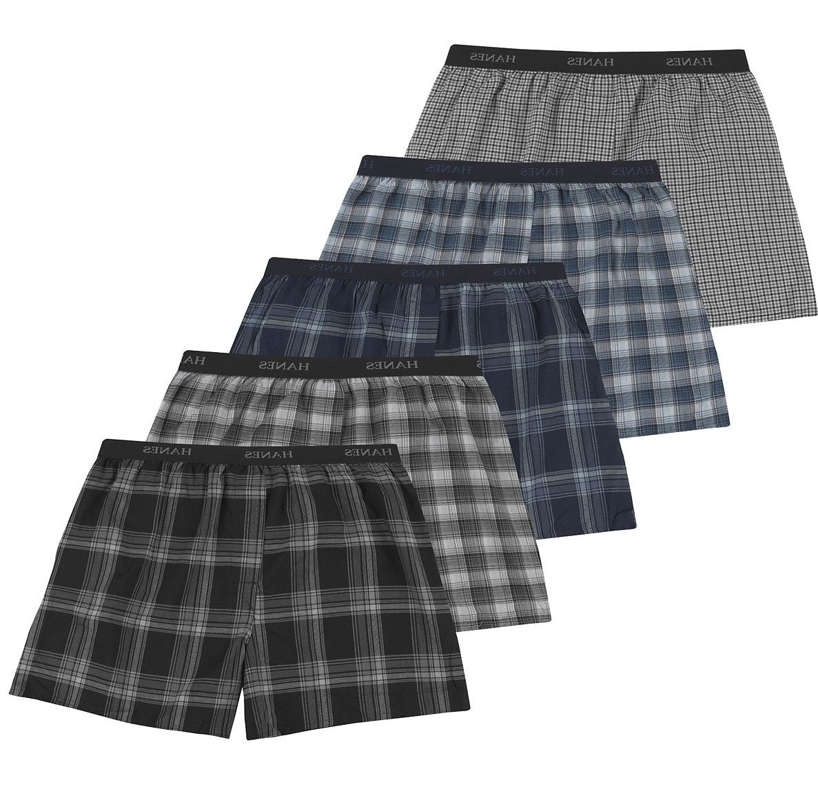 Hanes Men's 4 Pack + 1 Extra Bonus Pair Boxer Briefs Assorted Size Small