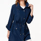 Style & Co Women's Hooded Anorak Jacket Navy Size Extra Small