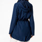 Style & Co Women's Hooded Anorak Jacket Navy Size Extra Small