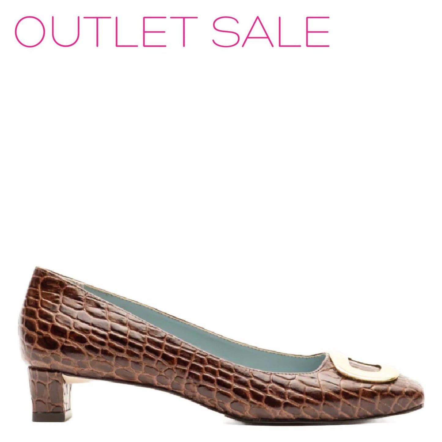 Frances Valentine - Women's Mary Croc Mini Block Heel