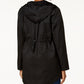 Style & Co Women's Hooded Anorak Jacket Black Size Large