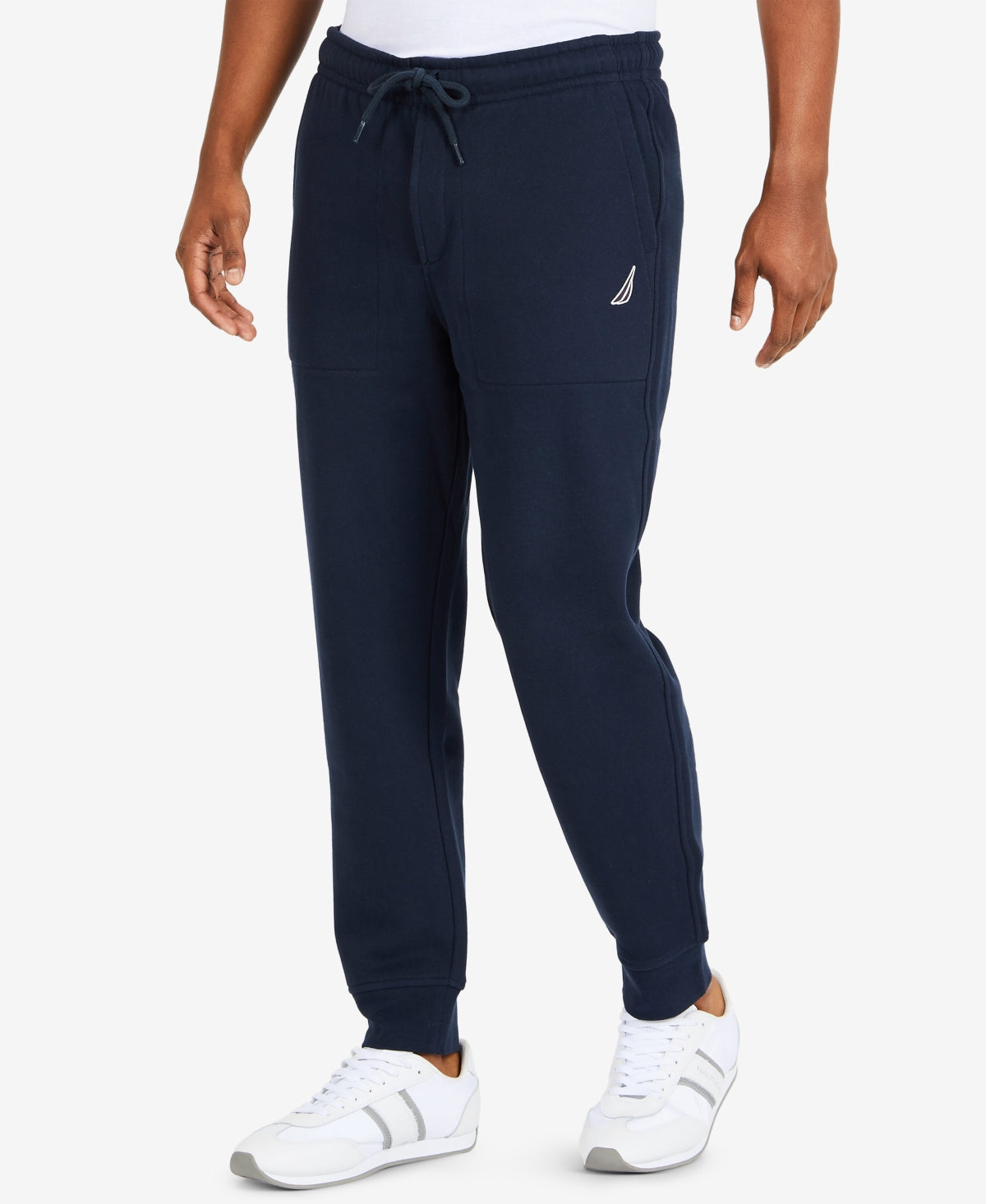 Nautica Men's Classic Fit Super Soft Knit Fleece Jogger Pants Blue Size Large