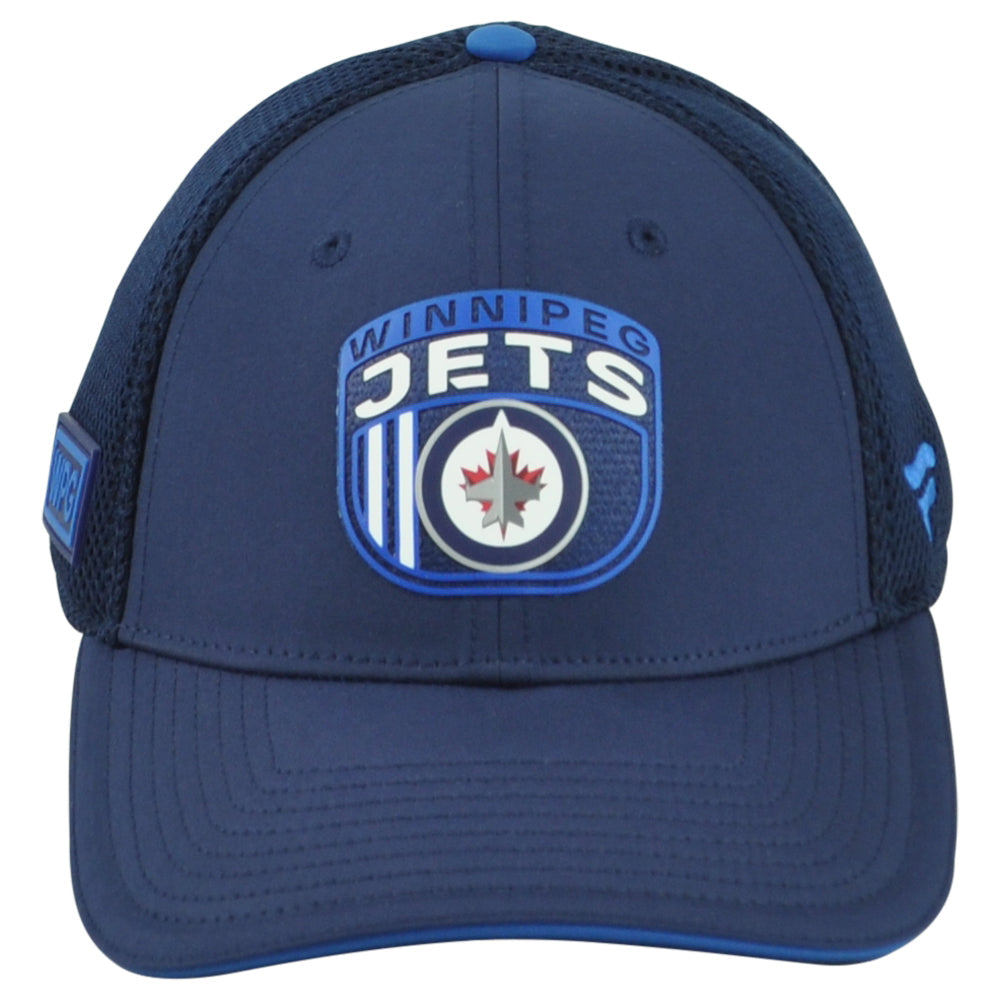 NHL Fanatics Authentic Pro Winnipeg Jets WPG Performance Mesh Trucker Hat Cap