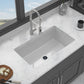 Rectangular Deep Single Bowl Kitchen Sink With Dual Mount Installation