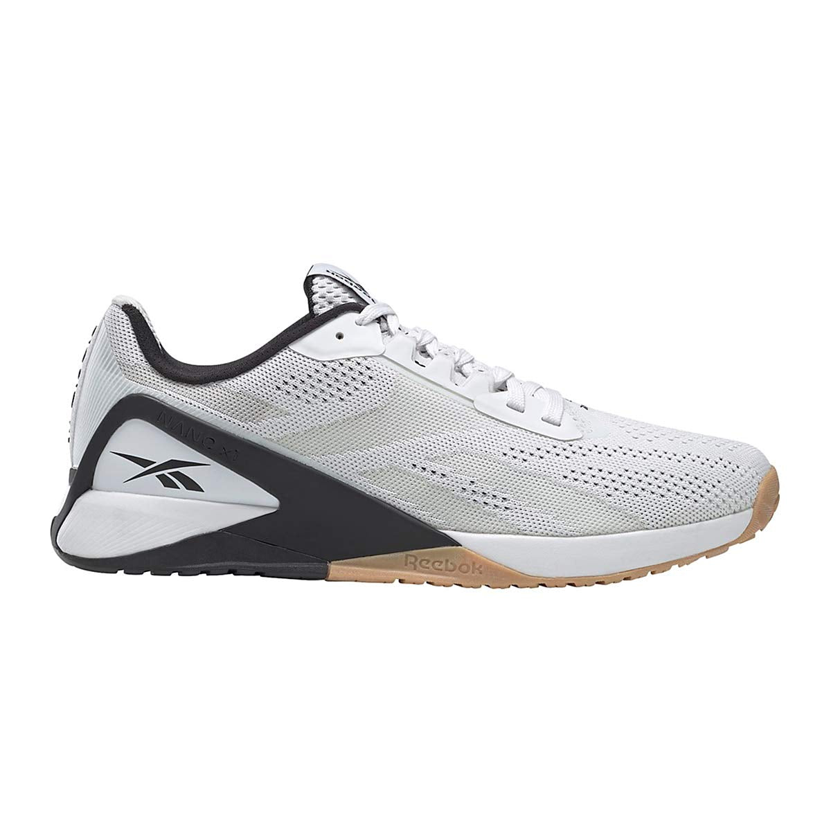 Reebok Mens Nano Cross Training Shoes White Black Rubber Gum Size 14