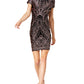 Jump Apparel Womens Juniors Printed Party T-Shirt Dress Black XXS
