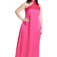 ELOQUII Women's Plus Size Scarf Neck Maxi Dress - 16, Pink Yarrow