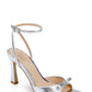 Jewel Badgley Mischka Elisha Open Toe Ankle Strap Sandals Silver Metallic