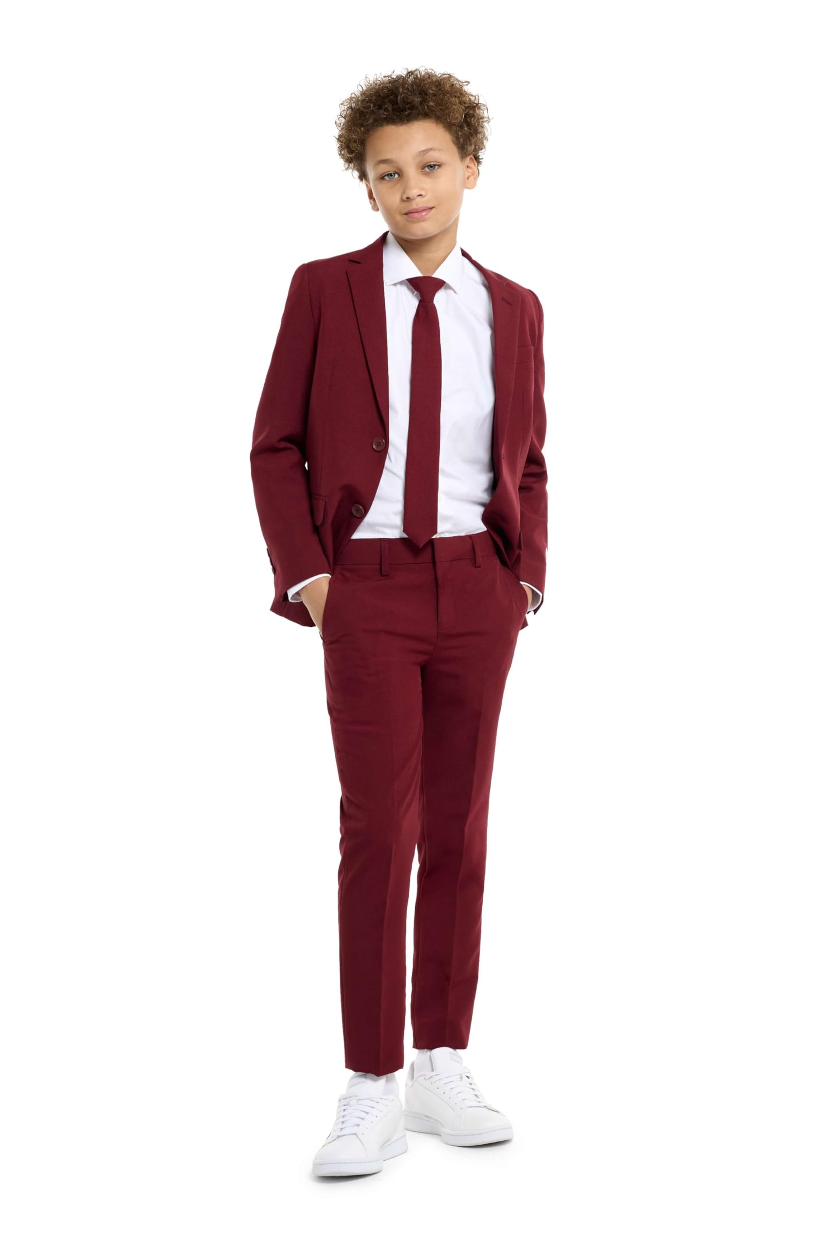 Opposuits Teen Boys Blazing Burgundy Suit 10 Years