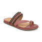 Gentle Souls Lentini Bead Mahogany Leather Sandals Size 11