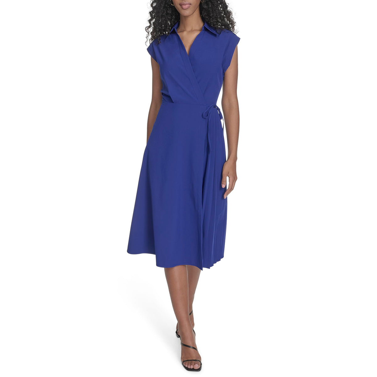 Calvin Klein Womens Ultramarine Midi Shirtdress Size 14