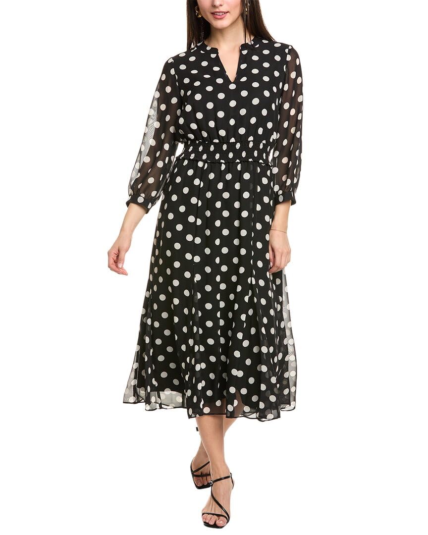 Anne Klein Smocked Waist Midi Dress
