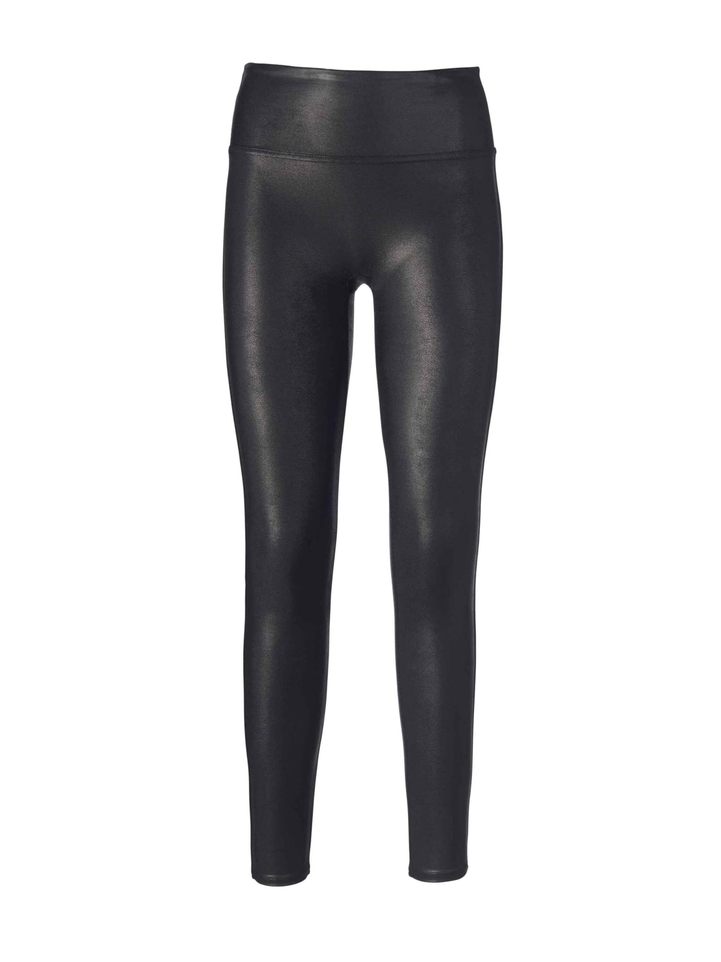 SPANX Faux Leather Tummy Control Leggings - Black