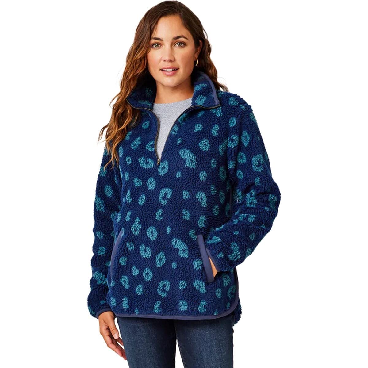 Women's Standard Westport Jacquard Tunic - Navy Leopard
