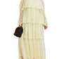 ELOQUII Women's Plus Size Tiered Lace Maxi Dress - 20, Flan