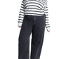ELOQUII Women's Plus Size Dart Detail Barrel Leg Jean - 24, Vintage Black Wash
