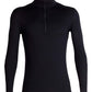 Icebreaker Merino Men's Mens 200 Oasis Ls Half Zip, Black