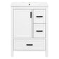 Bathroom Vanity With Sink, Soft-Close Doors, Double-Layer Shelf And 3 Drawers