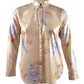 Lauren Ralph Lauren Crepe Shirt Blush/Sage Multi LG
