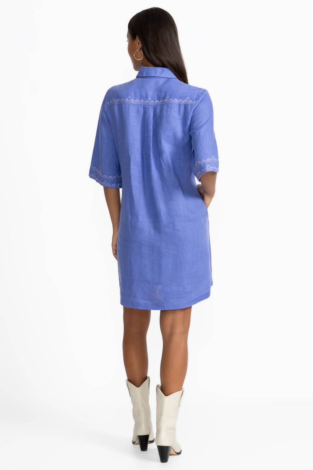 Johnny Was - CAMILLE KIMONO SLEEVE LINEN SHIRT DRESS