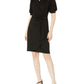 Karen Kane Women's Short Sleeve Wrap Dress, Black