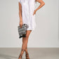 Elan - Button Front Ruffle Sleeve Dress