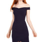 Emerald Sundae Womens Juniors Scalloped Mini Cocktail and Party Dress Navy L