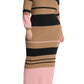 ELOQUII Women's Plus Size Striped Mock Neck Sweater Dress - 22/24, Napoleon Stripe