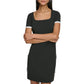 Karl Lagerfeld Paris Womens A Line Mini Dress Black and Soft White Size 6