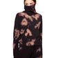 Bam Womens Tie-Dye Cloud Print Pullover Top Black S