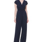 Vince Camuto Womens Twist Front Jumpsuit Navy Small