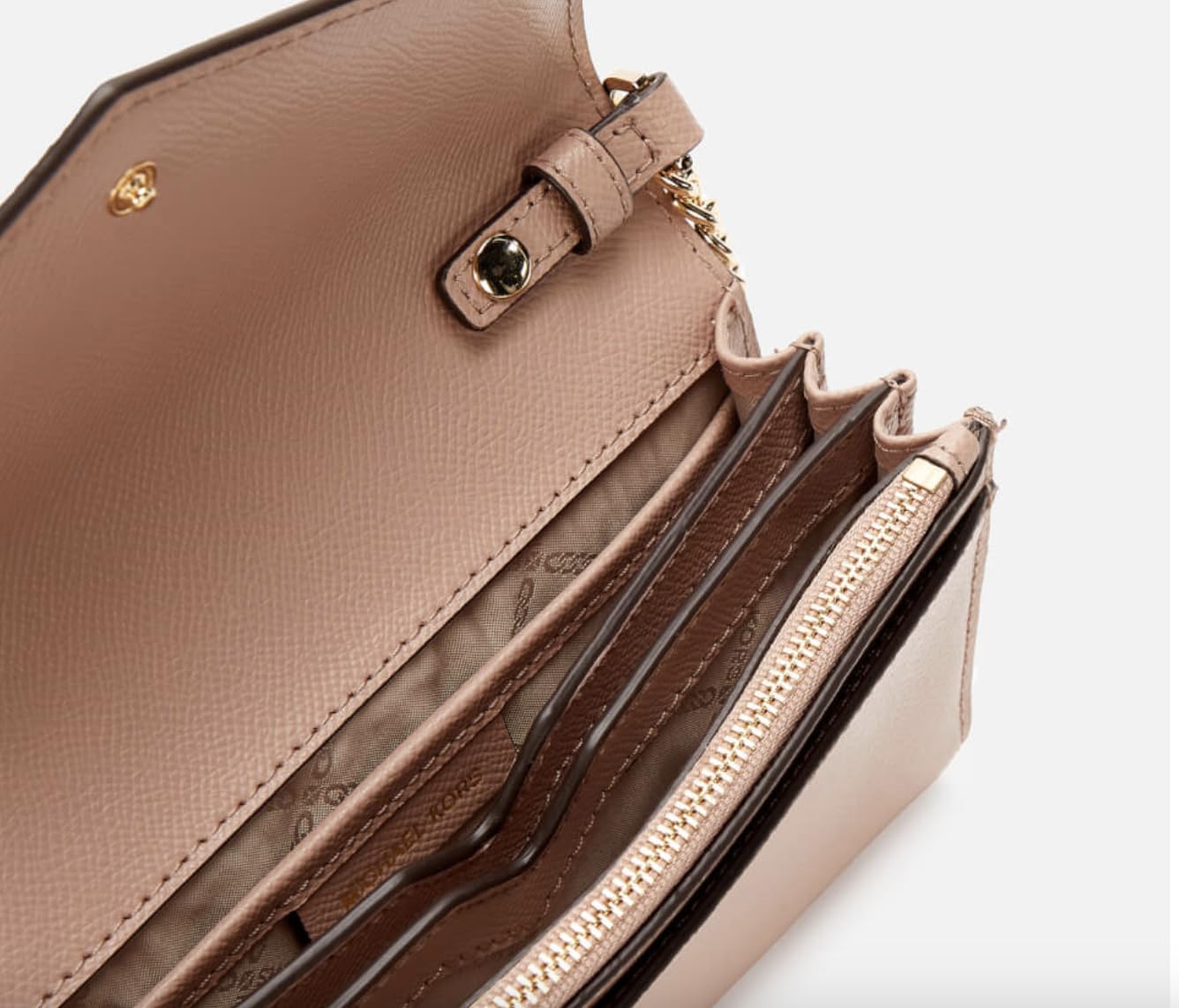 MICHAEL MICHAEL KORS जेट सेट चार्म एनवेलप फ़ोन क्रॉसबॉडी सॉफ्ट पिंक