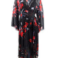 City Chic Women's Apparel Women's Plus-Size Faux Wrap Maxi Dress with Tie Belt Dress, Iris Love, X-Large