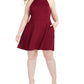 Speechless Womens Plus Juniors Halter Mini Dress
