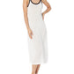 DKNY Women's Standard T Shirt Dress Cover Up, Ivory, Medium